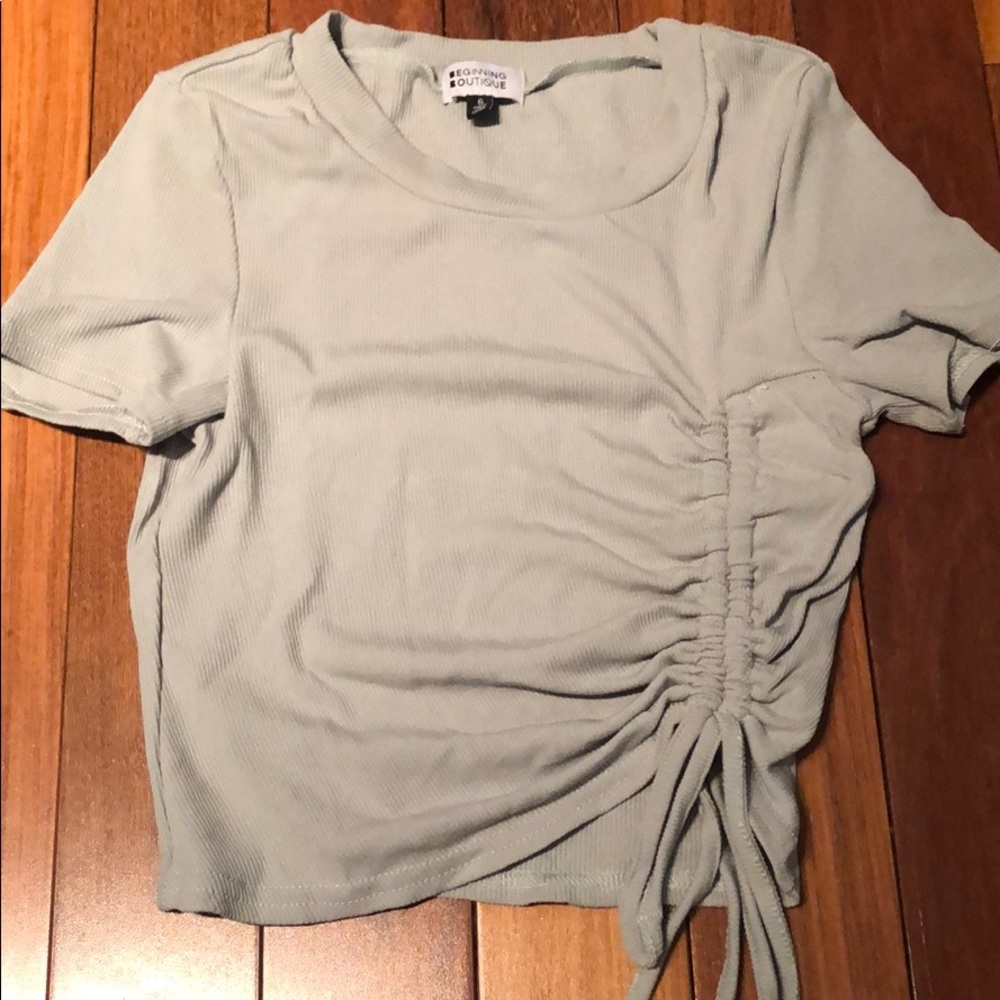 minty green crop top